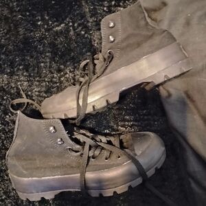 Converse Black Platform High Tops